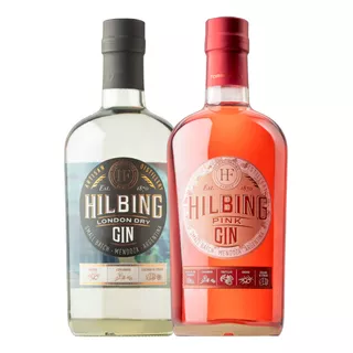 Gin Hilbing London + Pink Handcrafted Ginebra Botanic X2