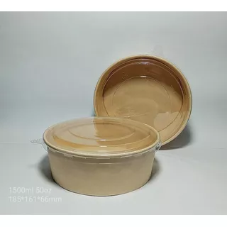 Bowl, Ensaladera, Pote Polipapel Bambú 1500 Ml (x10)
