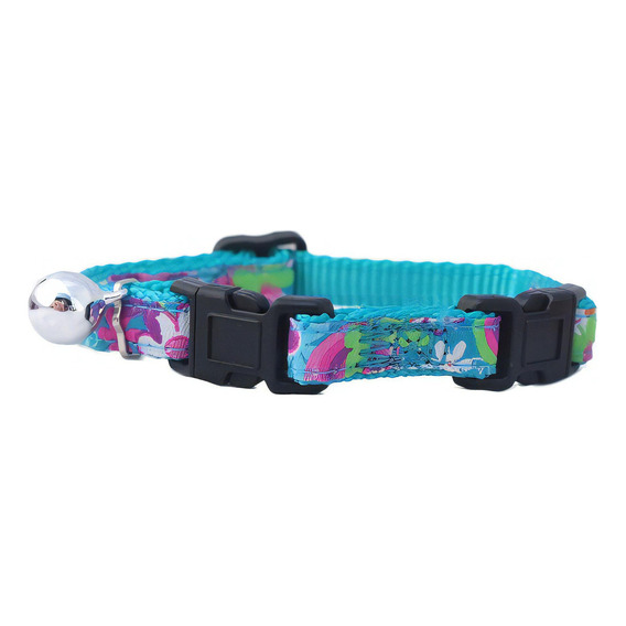 Collar Doble Seguridad Azul Para Gato Mascat