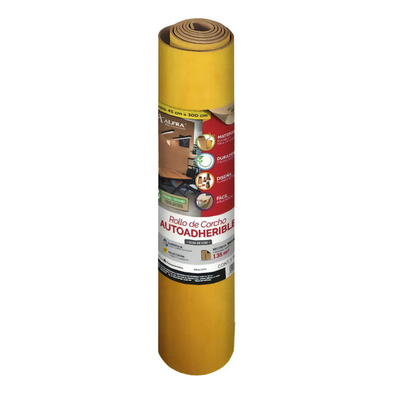 Rollo De Corcho Alfra 6766 Adherible 45x300cm Flexible /v