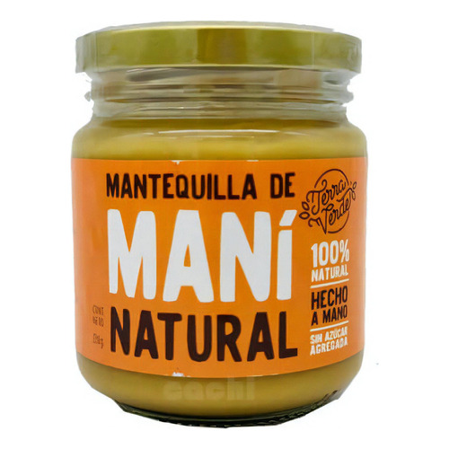 Mantequilla De Maní Natural Terra Verde® 230g | 100% Pura