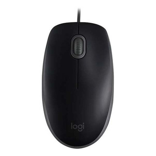 Mouse Cableado Logitech M110 Silencioso Amv Color Negro