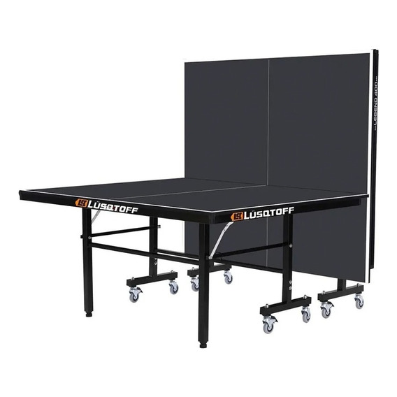 Mesa Ping Pong Profesional Con Ruedas Plegable Color Negro