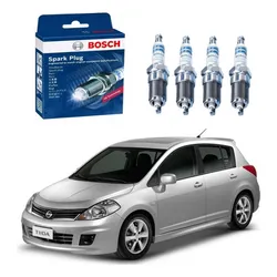  Jogo Velas Bosch Tiida 1.8 16v 2009 A 2013