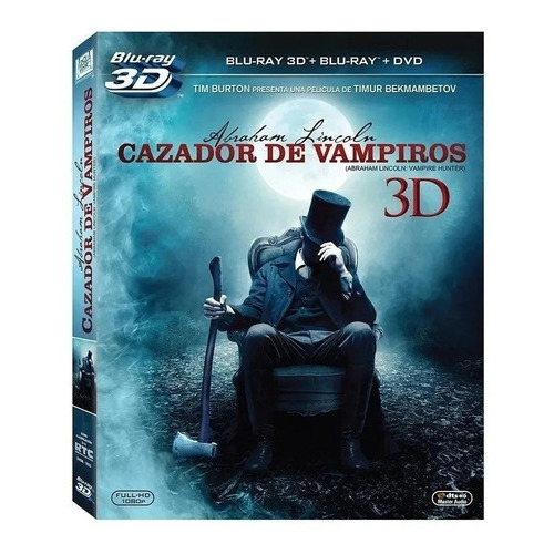 Abraham Lincoln Cazador De Vampiros Blu-ray 3d + Bd + Dvd