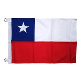 Bandera Chilena 60x90 Cms Estrella Bordada 