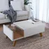 Mesa De Living 1 Cajon Rieles Metalicos Estante De Vidrio Marrón