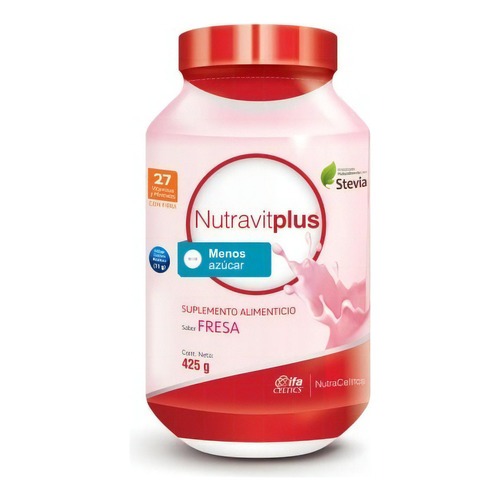 Nutravit Plus Red Bote 425 Gr Bajo En Azucar Fresa