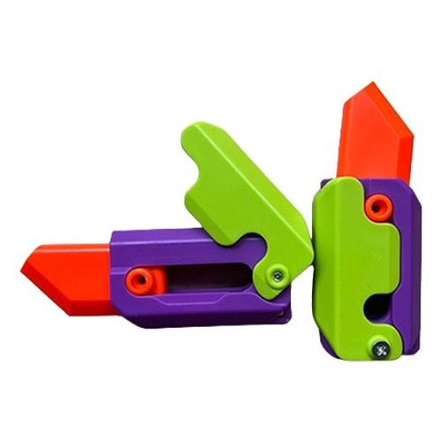 Juguete Fidget Con Cuchillo De Gravedad Impreso En 3d Color 2pcs Purple