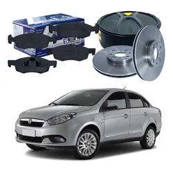  Kit Disco Pastilha Dianteiro Grand Siena 1.4 1.6 2011 A 2016