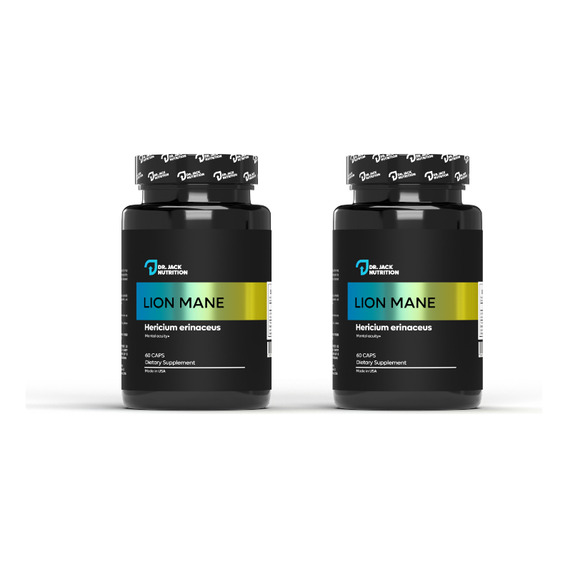 Pack X2 Hongo Melena De Leon 500mg - 60 Capsulas | Dr Jack Nutrition 