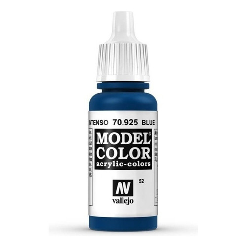 Vallejo Model Color 17ml Pintura Acrílica Color 52 Azul Intenso 70.925