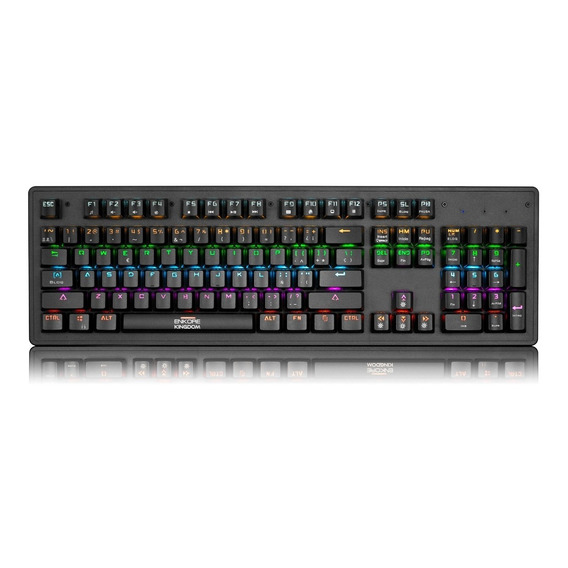 Teclado Mecánico Kingdom Switch Blue Led Rainbow + Garantia