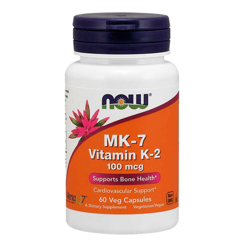 Suplemento en cápsula NOW  Vitamina Vitamina k2 MK7 60 un