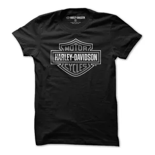 Playera Harley Davidson Bar & Shield · Black · Grey Logo