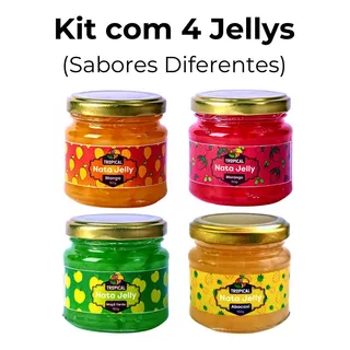 Kit Com 4 Tropical Jelly + 1 Canudo Inox 12mm