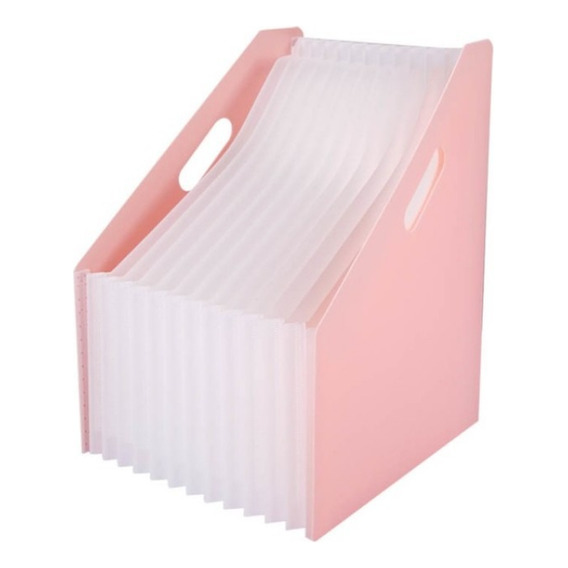 Carpeta Organizadora Deli Rosa Pastel Hojas A4 Febo