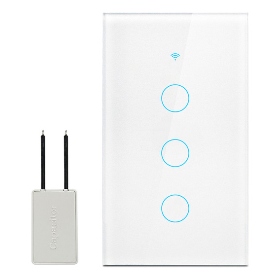 Interruptor Inteligente Wi-fi De 3 Vías Blanco Sin Neutro
