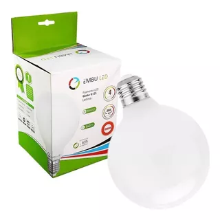 Lâmpada Filamento Led G125 Leitosa 4w E27 Âmbar Decorativa Cor Da Luz Âmbar - 2200k 110v/220v