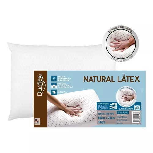 Almohada inteligente Duoflex Natural látex Real Látex tradicional 70 cm