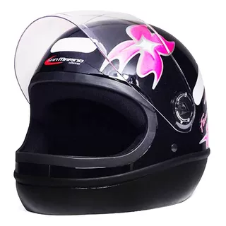 Capacete Feminino Femme San Marino Taurus Cor Preto Tamanho Do Capacete 60