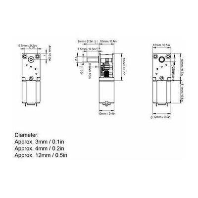 Mini Motor Con Reductora 6v 35rpm