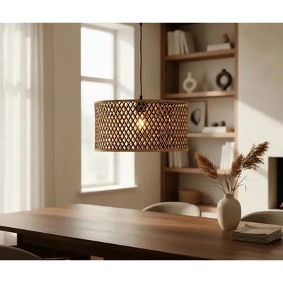 Colgante De Rattan 1×e27 Ø50×28cm Rb0150 Mks Natural