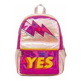 Mochila Quitapesares 16,5 Pulgadas Yes Holografico Mooving Color Rosa