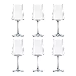 6 Taças De Cristal Vinho Branco 360ml Linha Xtra Bohemia