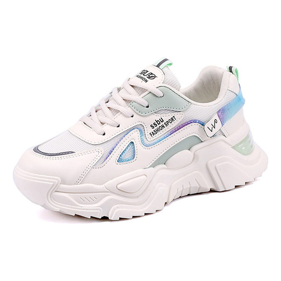 Zapatos De Tenis Mujer De Suela Gruesa Tenis Blancos Mujer