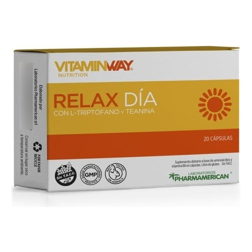 Relax Dia Ansiedad Vitamin Way 20 Capsulas