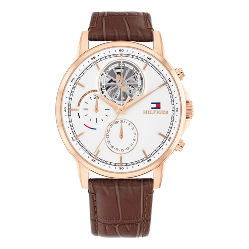 Reloj Para Hombre Tommy Hilfiger Stewart 1710606 Marrón