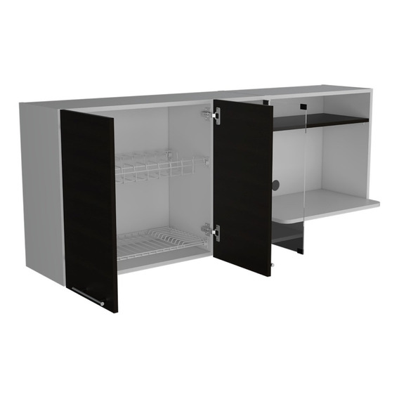 Gabinete Superior Cocina Gina Rta Blanco + Wengue