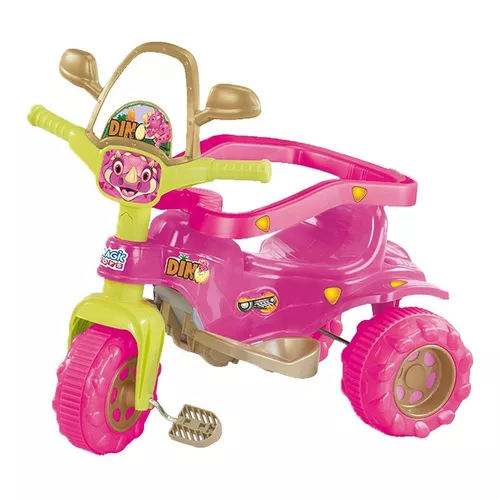 Motoca Triciclo Magic Toys Tico Tico Suporte Pés Brinquedo - Rosa - Rosa