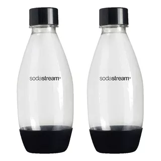 Conjunto De 2 Garrafas Sodastream Preta 500ml