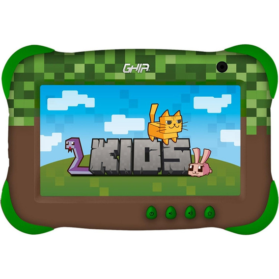 Tablet Kids Ghia 7 Pulgadas 2gb Ram 32gb Memoria Android 13 Minecraft Color Verde Modelo GK133M2