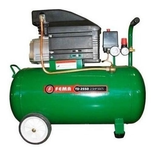 Compresor de aire eléctrico Fema 69370208-5 50L 2.5hp 220V verde