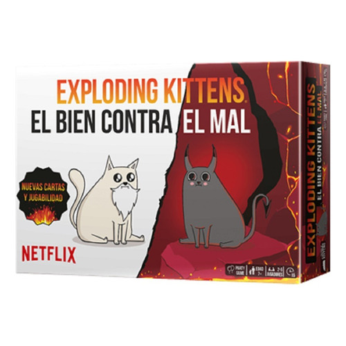 Juego De Mesa Exploding Kittens: El Bien Contra El Mal Esp