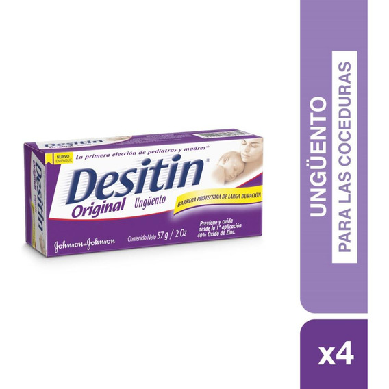 Pack 4 X Crema Antipañalitis Desitin® Ungüento 57 Gr