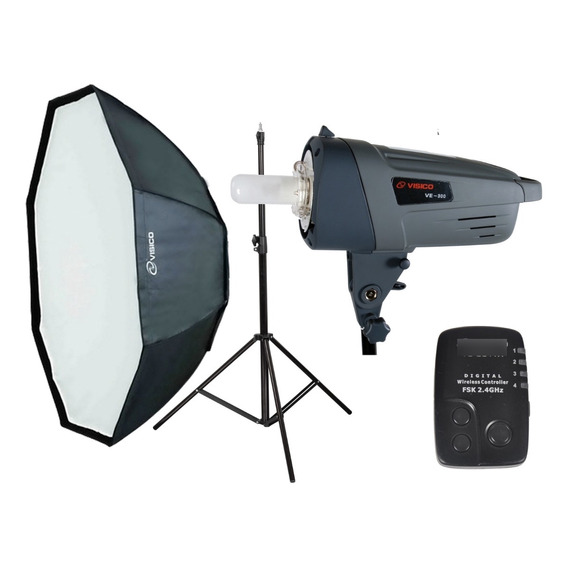 Kit Flash Estudio 300w Soft Octo Pie Newborn Baby Kid Visico