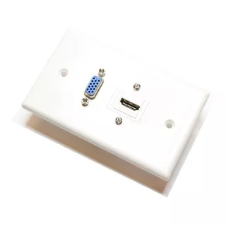 Placa Tapa Pared Vga + Hdmi 1.4 (4k + Ethernet + 3d) 112010