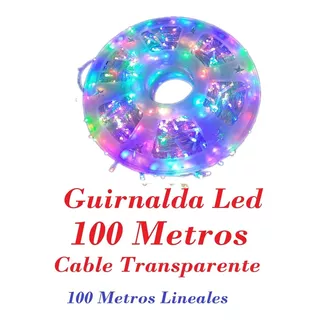 Guirnalda Led 100 Metros Lineales Navidad Multicolor Oferta