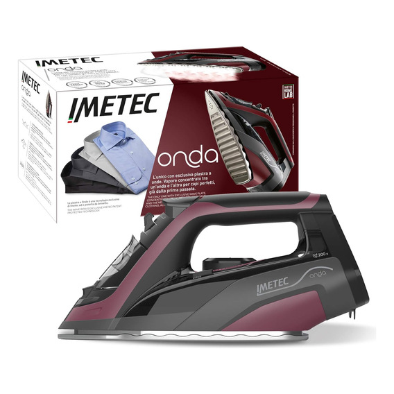 Imetec Onda F2, Plancha De Vapor Con Suela Exclusiva A Ondas