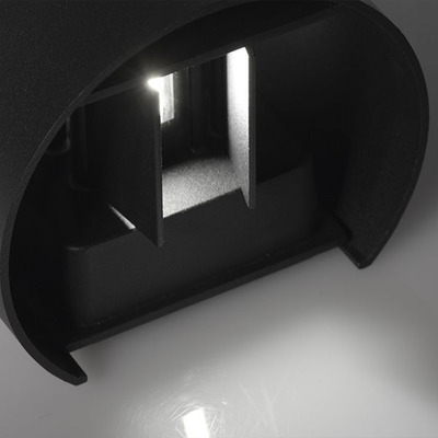 Aplqiue Exterior Aluminio Dyo Led 6w Negro Moderno Lk