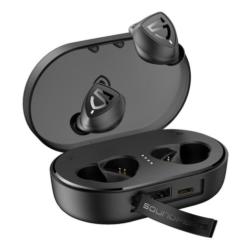 Audífono in-ear inalámbrico Soundpeats Trueshift 2 negro con luz LED