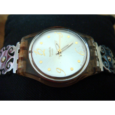 Reloj Swatch P/dama C/bonita Pulsera Acero Inox. Swiss Made 