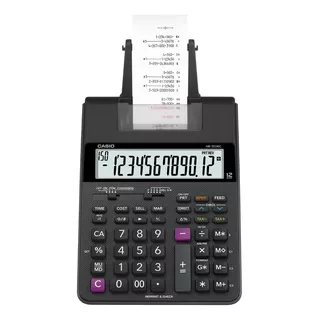 Calculadora Mini Impresora Compacta Hr-100rc-bk-dc Casio 