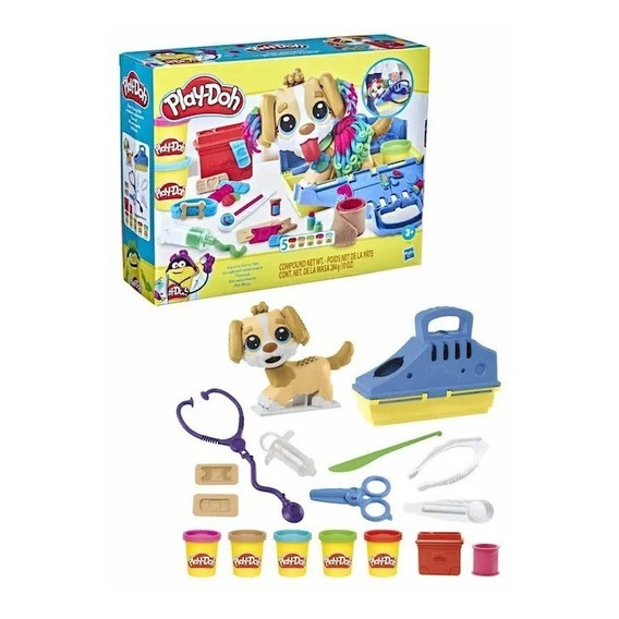 Set De Masas Hasbro Play-doh Veterinario Con Accesorios +3