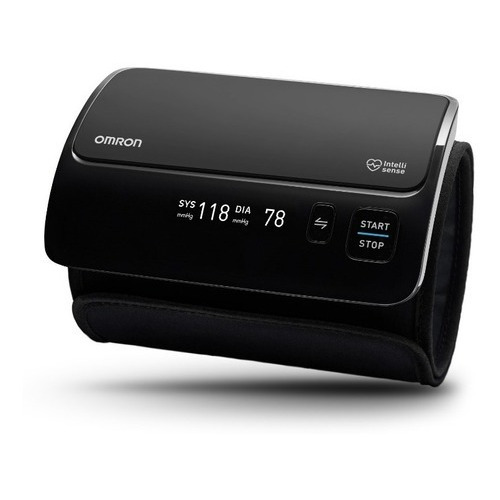 Monitor de presión arterial digital de brazo automático Omron HEM-7600T negro