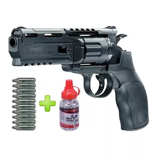 Revolver Aire Comprimido Ux Tornado Co2 4,5mm 10t + Combo.